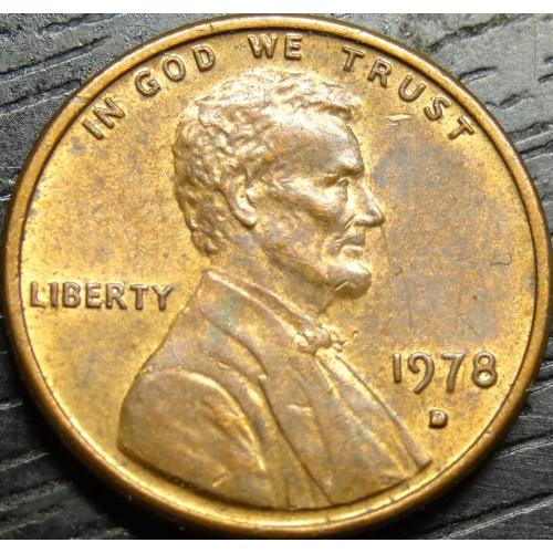 1 цент 1978 D США