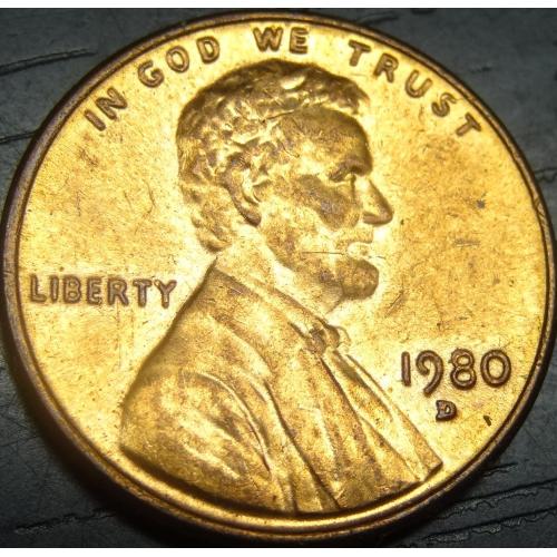 1 цент 1980 D США