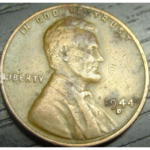 1 цент США 1944 D/S (D поверх S)
