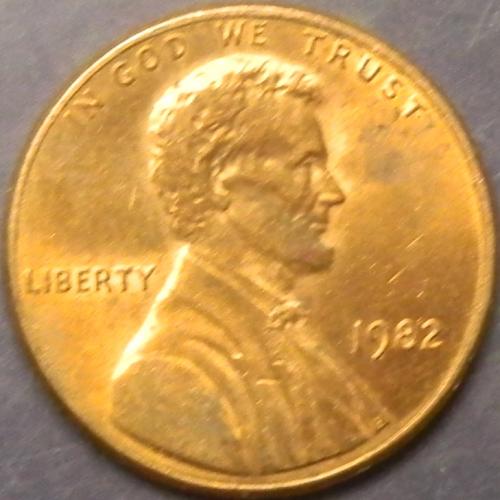 1 цент 1982 США ЦИНК маленька дата (рідкісна)