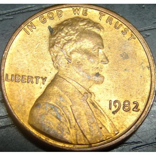 1 цент 1982 США цинк, велика дата