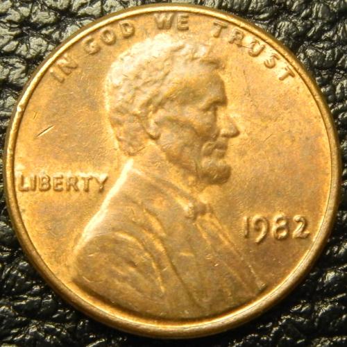 1 цент 1982 США латунь, велика дата