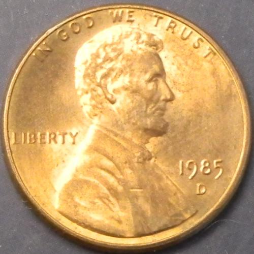 1 цент 1985 D США