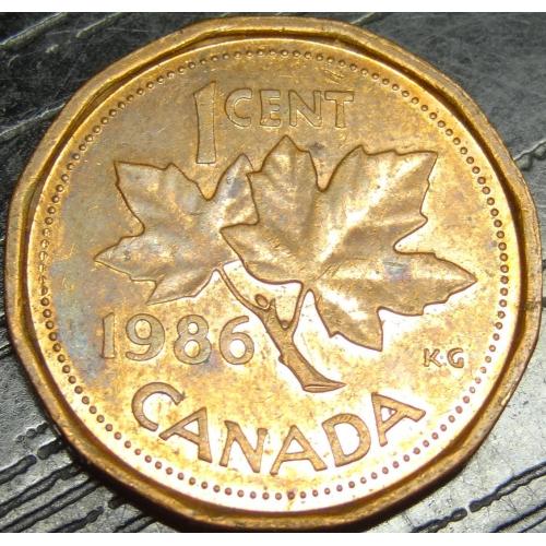 1 цент 1986 Канада
