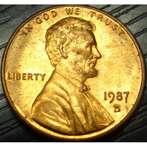 1 цент 1987 D США