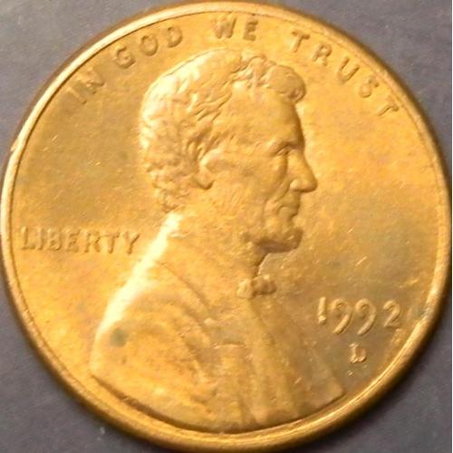1 цент 1992 D США