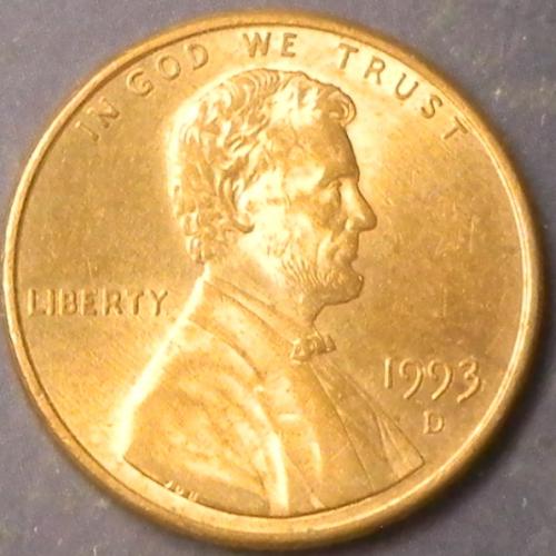 1 цент 1993 D США