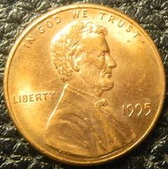 1 цент 1995 США