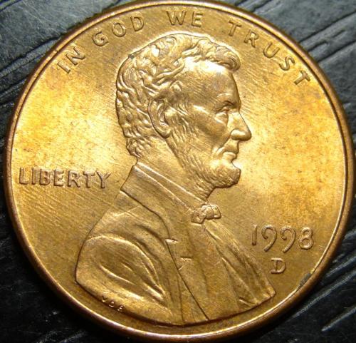 1 цент 1998 D США