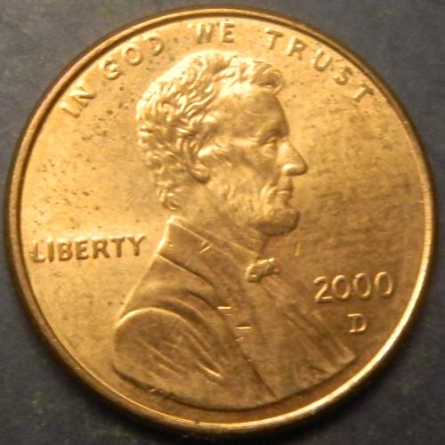 1 цент 2000 D США