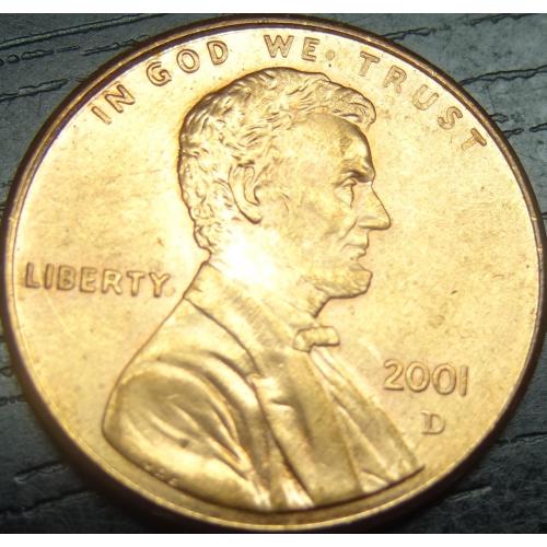 1 цент 2001 D США