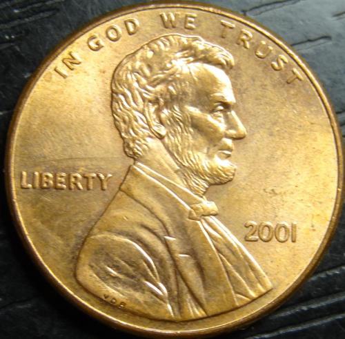 1 цент 2001 США
