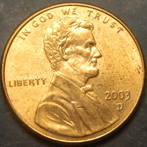 1 цент 2003 D США