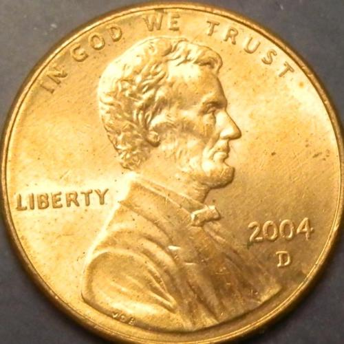 1 цент 2004 D США