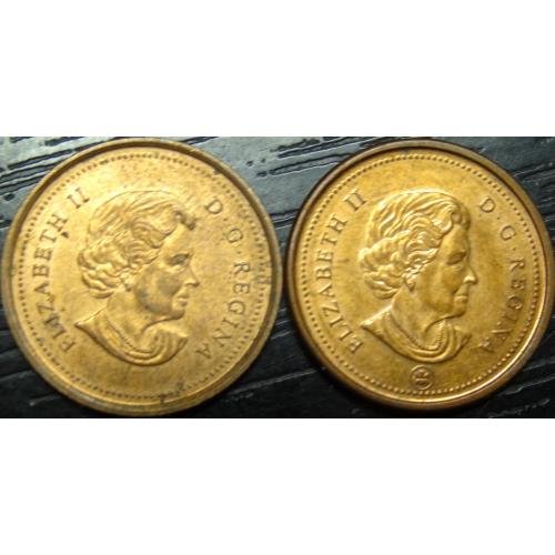 1 цент 2006 Канада (два різновиди) цинк і сталь