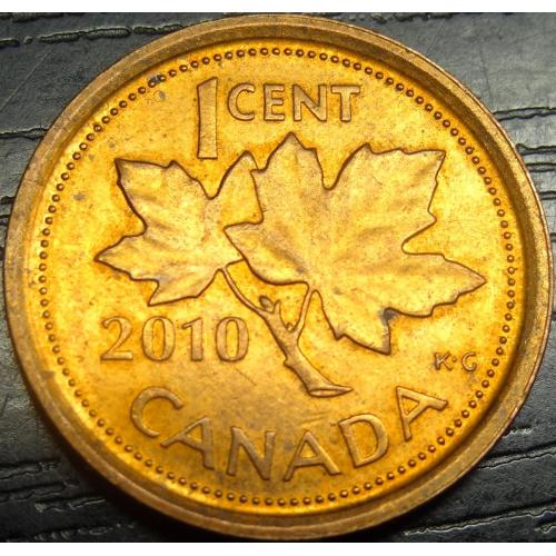 1 цент 2010 Канада цинк (немагніт)