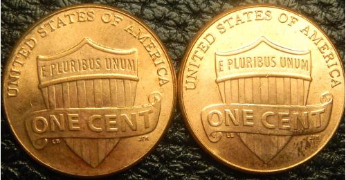 1 цент 2017 США (два різновиди)