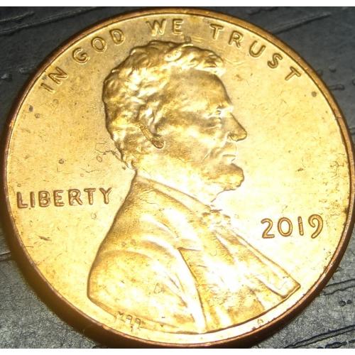 1 цент 2019 США