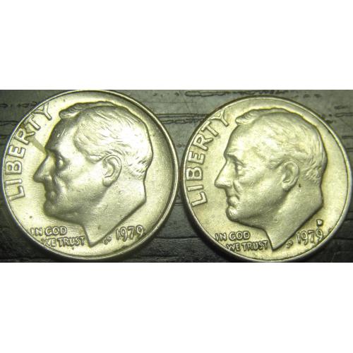 1 дайм 1979 США (два різновиди)