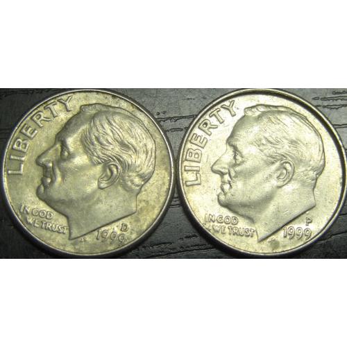 1 дайм 1999 США (два різновиди)