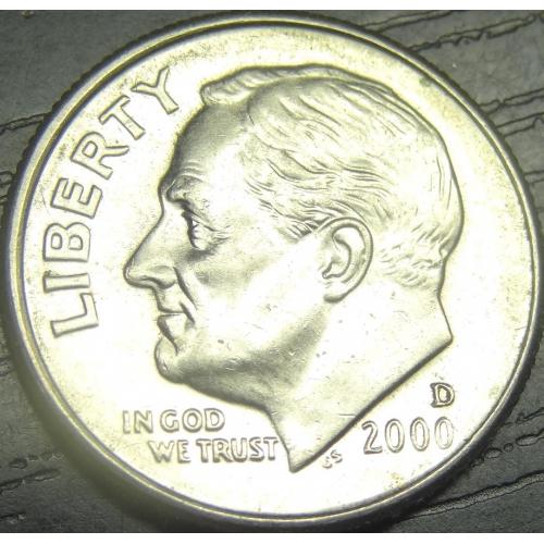 1 дайм 2000 D США