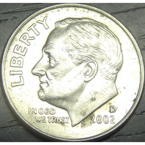 1 дайм 2002 D США