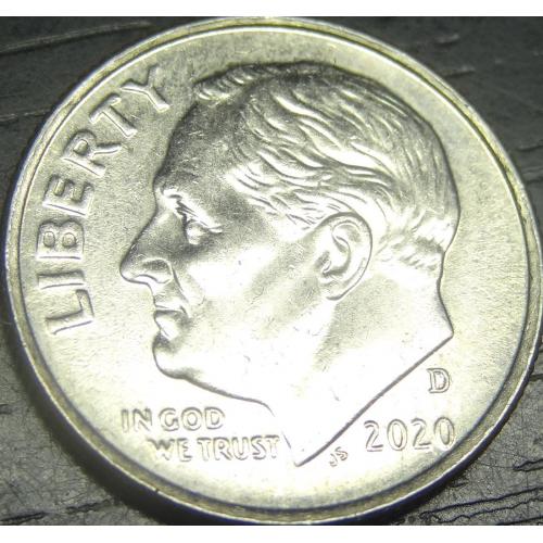 1 дайм 2020 D США