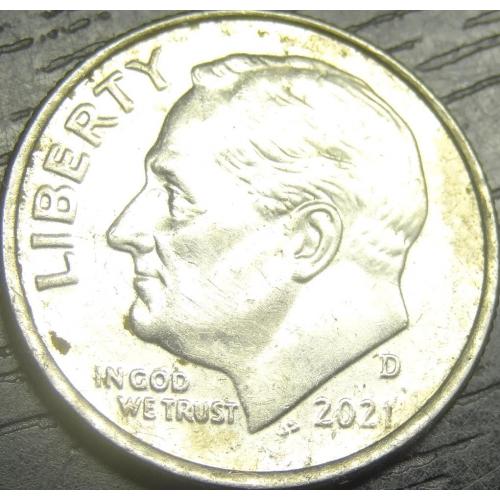 1 дайм 2021 D США