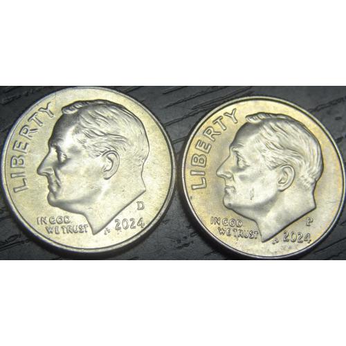 1 дайм 2024 США (два різновиди)