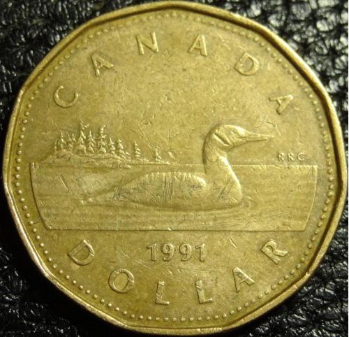 1 долар 1991 Канада