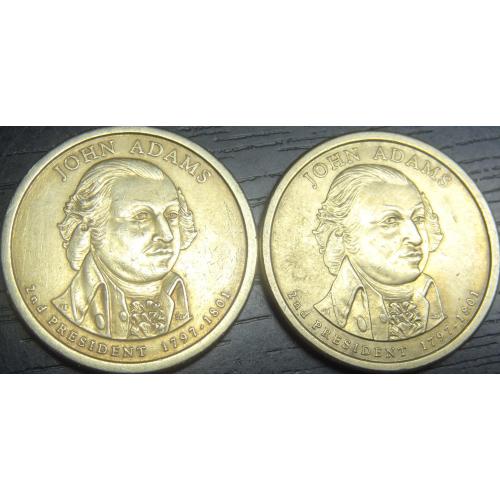 1 долар 2007 США Джон Адамс (два різновиди)
