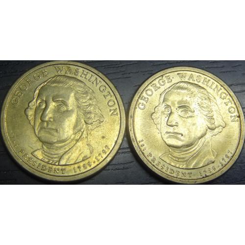 1 долар 2007 США Джордж Вашингтон (два різновиди)