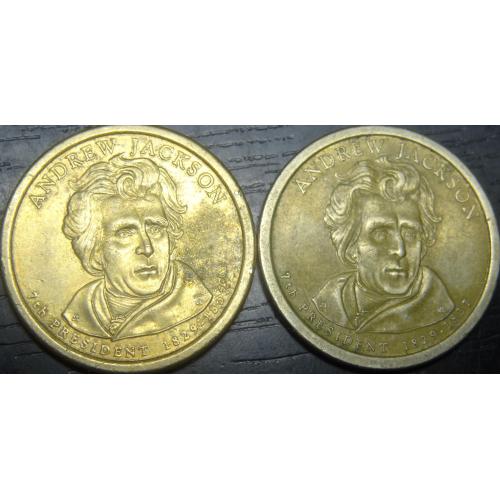 1 долар 2008 США  Ендрю Джексон (два різновиди)