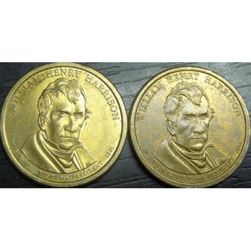 1 долар 2009 США Вільям Генрі Гаррісон (два різновиди)
