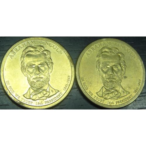 1 долар 2010 США Авраам Лінкольн (два різновиди)