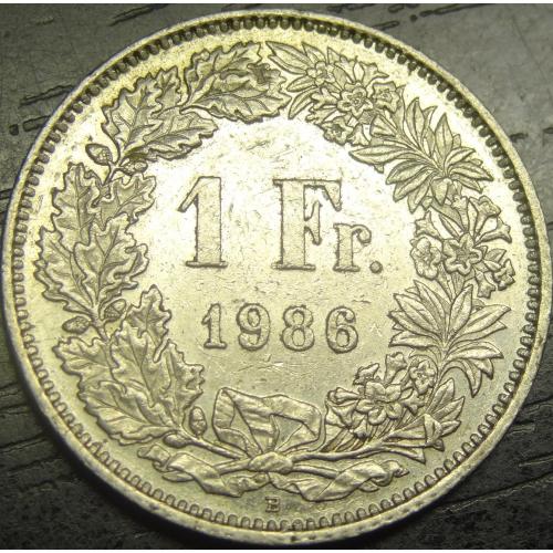 1 франк 1986 Швейцарія