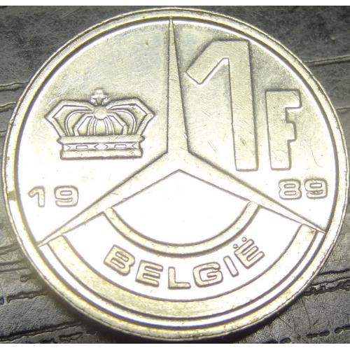 1 франк 1989 Бельгія Belgie