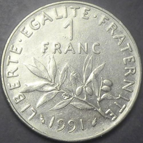 1 франк 1991 Франція