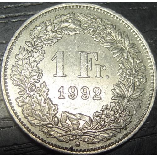 1 франк 1992 Швейцарія