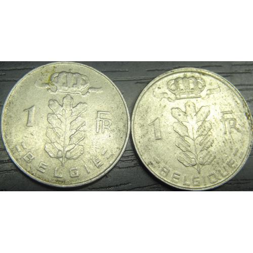 1 франк Бельгія 1965 (два різновиди)