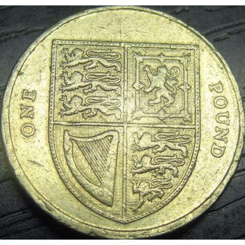 1 фунт 2008 Британія щит (новий тип)