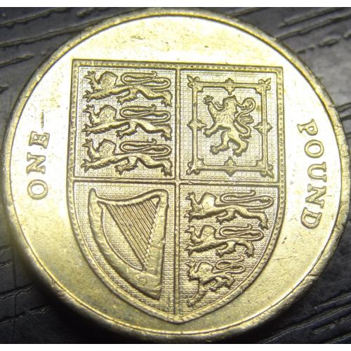 1 фунт 2015 Британія старий профіль Королеви