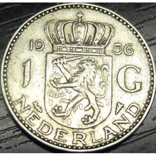 1 гульден 1956 Нідерланди срібло