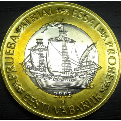 1 євро Естонія 2003 UNC проба