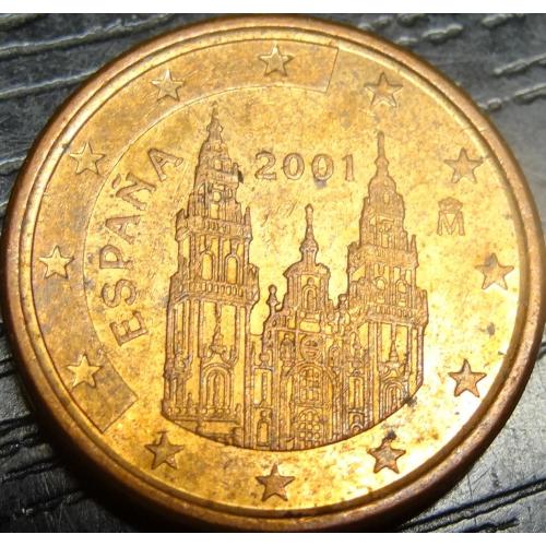 1 євроцент 2001 Іспанія