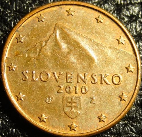 1 євроцент 2010 Словаччина
