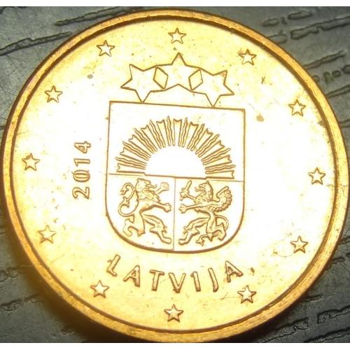 1 євроцент Латвія 2014 UNC