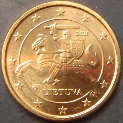 1 євроцент 2016 Литва UNC