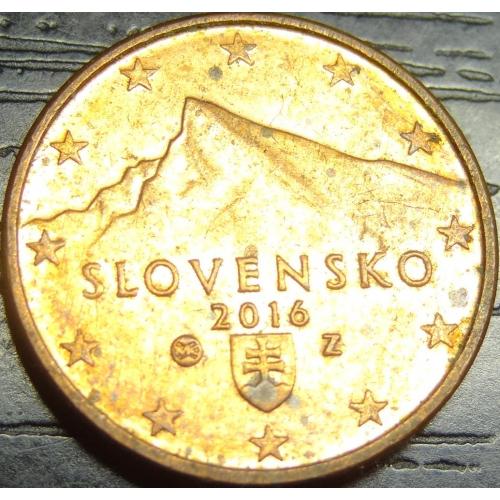 1 євроцент 2016 Словаччина