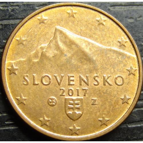 1 євроцент 2017 Словаччина